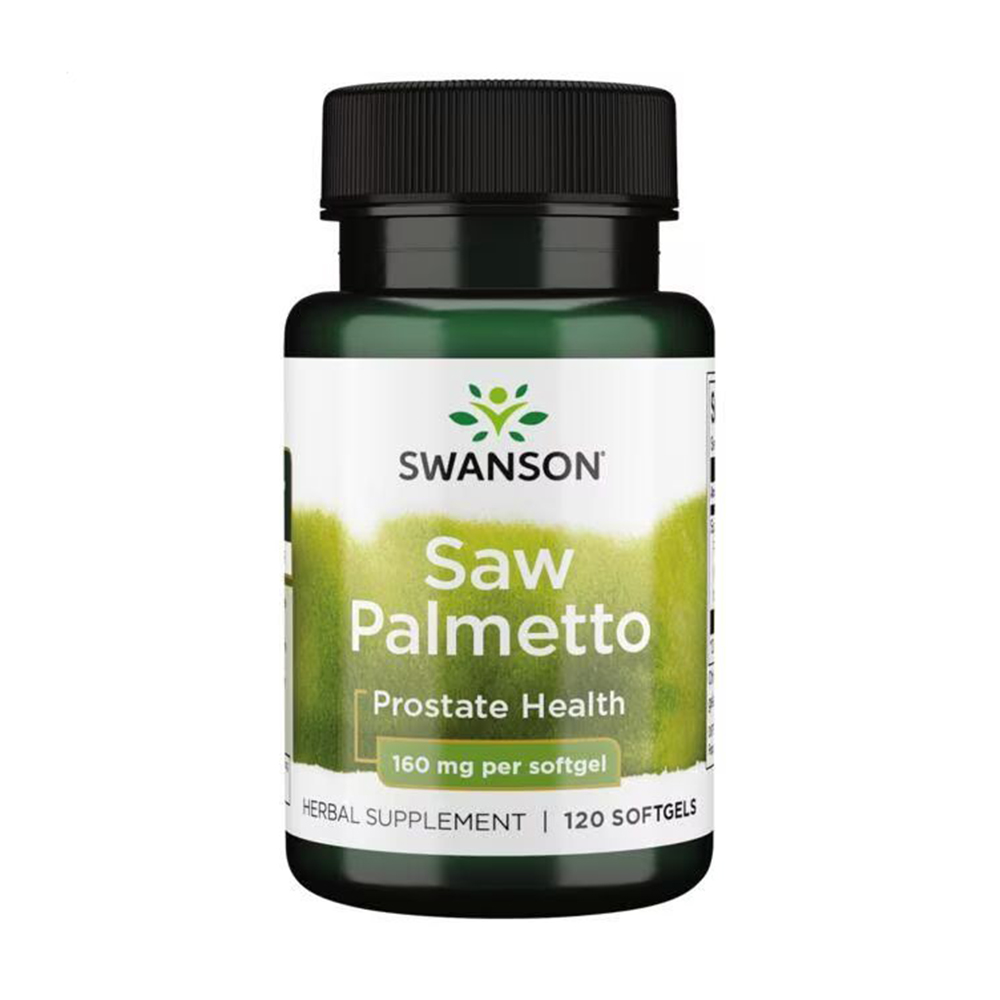 Екстракт пальмового дерева для чоловіків Swanson Saw Palmetto Extract 160 мг, 120 гелевих капсул